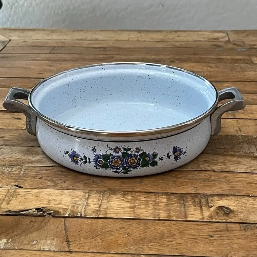 Vtg Fissler Asta Enamelware Pan Skillet Dish 8.5